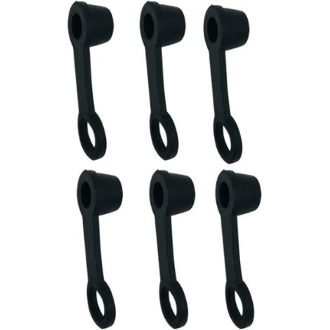 6Pcs Moto Caoutchouc Frein Purge Mamelon Graisse Bouchon Poussière Couverture Noir