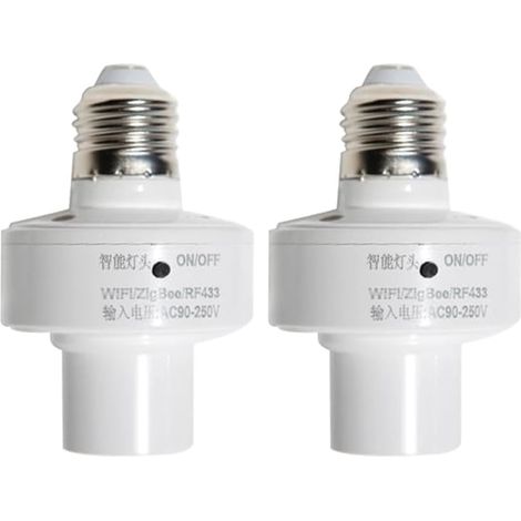 Adaptateur pour ampoule E27 avec fonction minuterie, polyvalent (1/2)