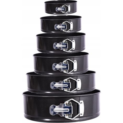 JUEGO DE 6 MOLDES PARA PASTELES, MOLDE PARA PASTELES, LÁMINA DE ACERO ANTIADHERENTE 6 PIEZAS (1/5)
