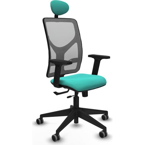 Silla de oficina piqueras y crespo Motilla cuero sintético turquesa (1/2)