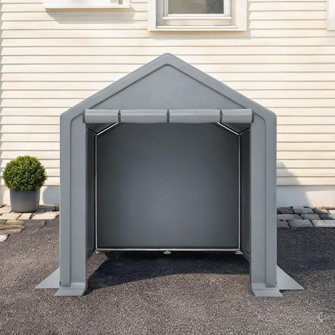 Abri de rangement en acier galvanisé 190 x 170 x 200 cm gris (1/5)