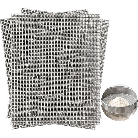 Feuilles de treillis en acier inoxydable 304, maille 20, lot de 10 (1/5)