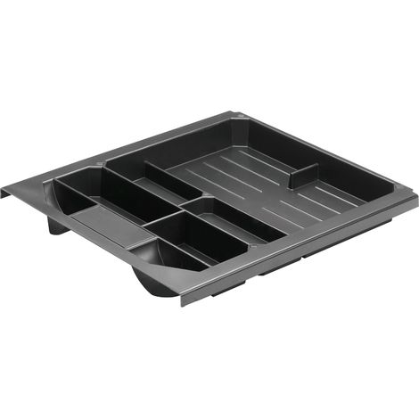 Tirette-plumier hauteur 45 mm - Matériau : Plastique - Largeur d'encastrement : 392 mm - Décor : Noir - HETTICH