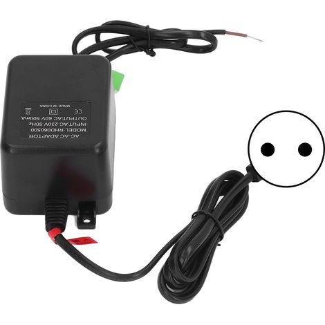 Variateur d'intensité lumineuse avec transformateur en verre commutable 30 W, commande filaire 60 V, prise UE 230 V (1/5)