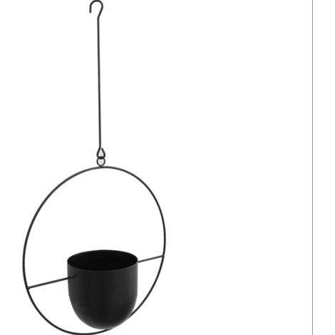 Pot de fleurs suspendu en fer forgé, panier à plantes pour chlorophytum et aneth vert, support pour extérieur, patio, véranda, bal (1/5)