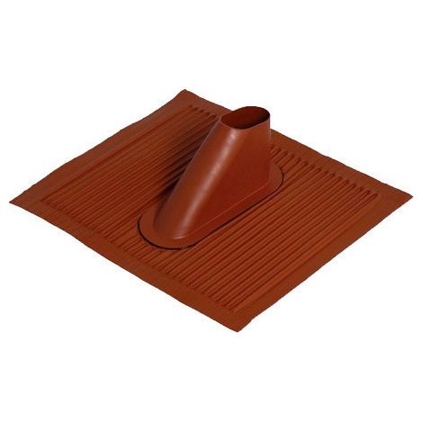 Tuile en aluminium rouge 500 x 450 mm – Étanchéité optimale – Résistante aux intempéries – Adaptée à tout diamètre de mât – Sedea (1/3)