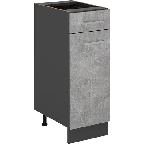 Küchenunterschrank R-Line, Beton, 30 cm ohne Arbeitsplatte, Vicco