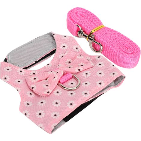 Harnais pour lapin avec laisse, sangle de poitrine pour hamster, accessoires pour petits animaux, taille M (1/5)