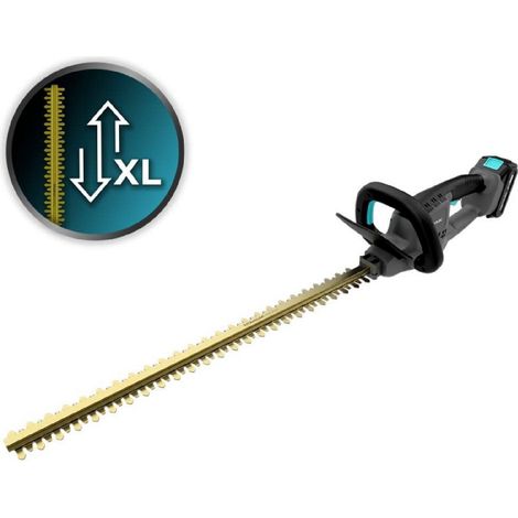 Cecotec Cortasetos a Batería Longitud Corte hasta 61cm TitaniumSword 6100 XL Freemove. Batería 21V, Motor sin Escobillas