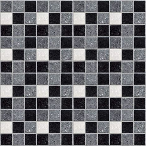 Papier peint mosaïque, papier peint imitation carrelage, stickers muraux pour salle de bain, cuisine et toilettes, autocollant, imperméable et résistant à l'huile, PVC, 10 x 10 cm, 19 pièces (1/5)