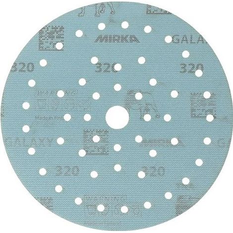 Disco abrasivo autoadherente GALAXY Grip Multifit 150mm K.320 para madera/metal/laca/plástico.