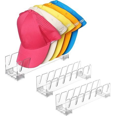 Pote Casquette,2 Pièces Suppot Casquette pou Casquettes Baseball,Oganisateu de Suppot pou Casquette de Baseball,Suppot de casquette pou chapeaux de baseball pou 14 casquettes de baseball (1/4)