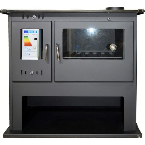 V05 – Cuisinière à bois 10 kW – Four Eco Design – Dimensions 930x623x874 mm – Longueur max de bûche 220 mm – Efficacité énergétique A