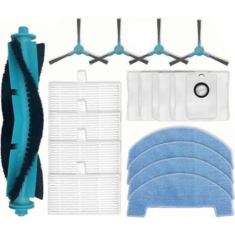 Pour Cecotec Conga 2499 Ultra Home Titanium Advanced / Atvel SmartGyro R80 : brosse principale, chiffon, filtre et sacs à poussière (1/5)