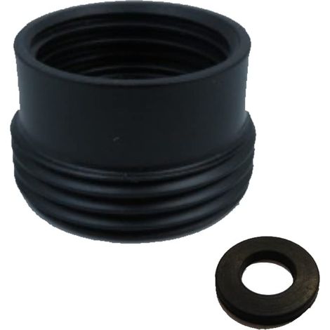 Adaptateur de robinet en laiton, G1/2" vers G3/4" Raccord fileté pour machine à laver lave-vaisselle jardin (noir) (1/5)
