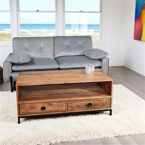 Table basse en bois recyclé CANBERRA (1/5)
