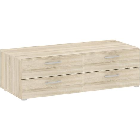 Dmora - Cassettiera Gignod, Settimino multiuso, Comò camera da letto, Mobile con cassetti, 111x52 h35 cm, Rovere