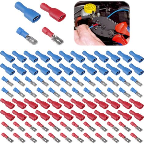 100 x cable lugs, electrical crimp terminals for female cable terminals (1/5)