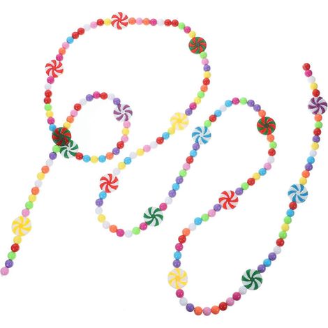 Guirlande de bonbons suspendue, décoration de Noël, guirlande de perles de bonbons, 4 pièces. (1/5)