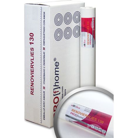 Wall liner non-woven lining paper 130 g Profhome 399-130 smooth surface for painting 6 rolls 1210 sq ft (112.50 sqm)