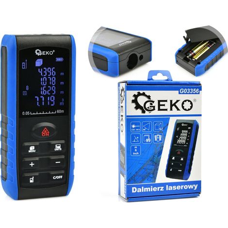 Geko Misuratore Laser 60M LCD HD misurazione precisa