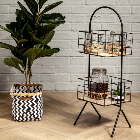 Bocal - HOME DECO FACTORY - MIRAGE - Verre - Cannage - Transparent et marron