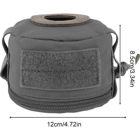 Housse de protection portable vintage pour bidon d'essence, sac de rangement anti-chute et anti-collision pour bouteille de gaz, idéal pour le camping et les réchauds portables. (1/2)