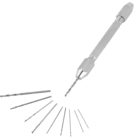 Doppelend-Stift-Schraubstockfutter, 10-teiliges Mikro-Spiralbohrer-Set für Schmuck- und Uhrenreparaturen (1/5)