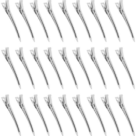 Set of 36 Metal Hair Clips - 9 cm, Duckbill Shape, For Styling and Long Hair - Crocodile Clips (1/5)