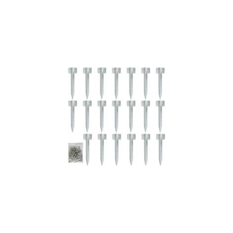 Lot de 10 supports de traverses de chemin de fer en métal pour bordure de jardin, fixations robustes en acier galvanisé pour lits surélevés en bois, allée, bordure de chemin