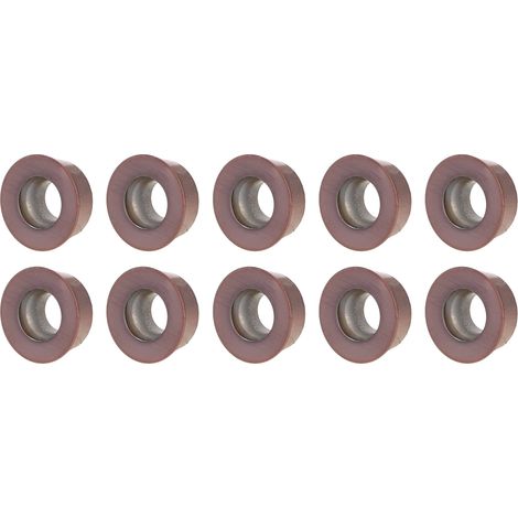 Kit de 10 plaquettes de tournage en carbure pour fraisage et tournage CNC (RDMW1204MOEP) (1/5)