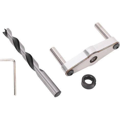 Gabarit de perçage pour tourillons, guide de perçage pour trous droits, plage de serrage de 0 à 60 mm, gabarit de perçage autocentrant pour tourillons de 6 mm / 0,24 po (1/5)