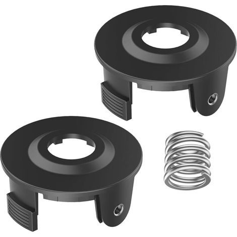 Couvercle de bobine de rechange pour coupe-bordure, compatible avec Makita 196146-9/195858-1, pour tondeuse Makita 18 V DUR181Z, DUR181RF, DUR1811 (2 capuchons de bobine + 1 ressort)