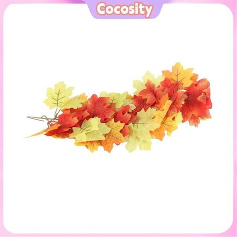 Cocosity décoration de feuilles d'automne artificielles Feuille d'érable artificielle suspendue, décoration luminaire murale (1/5)