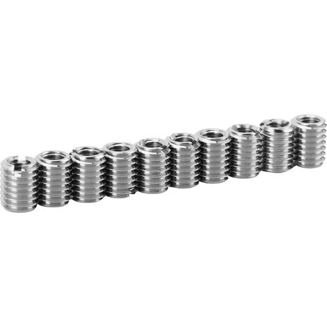 Satz mit 10 Gewindeeinsätzen aus Edelstahl 303, Reduziergewinde von M5x0,8 auf M8x1,25, Länge 0,4 Zoll (1/5)