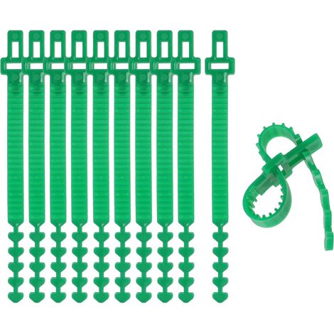 Lot de 10 sangles réglables en caoutchouc de 24 cm pour arbustes, roses, vignes et petits arbres Attaches de jardin réutilisables