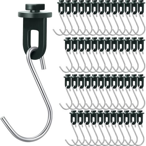 50 Gewächshaushaken/-clips/-haken mit Edelstahl-S-Haken zum Aufhängen von Gartenpflanzen, Kunststoff-Isoliernetzen und zur Beschattung (1/5)