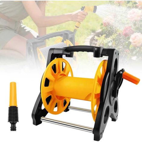 Enrouleur de tuyau d'arrosage (sans conduites d'eau ni accessoires), enrouleur de tuyau compact avec poignée intégrée, capacité maximale de 30 mètres, adapté à l'arrosage du jardin, à l'arrosage des v