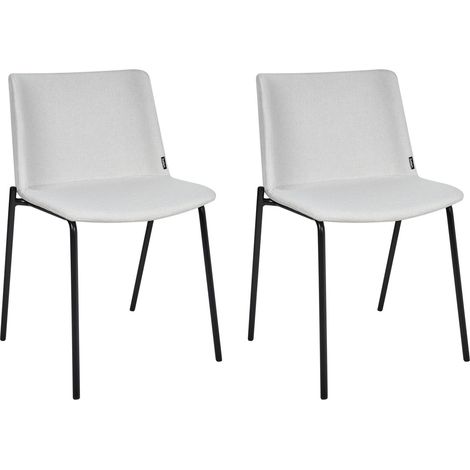 Set of 2 Dining Chairs ESBON Light Grey