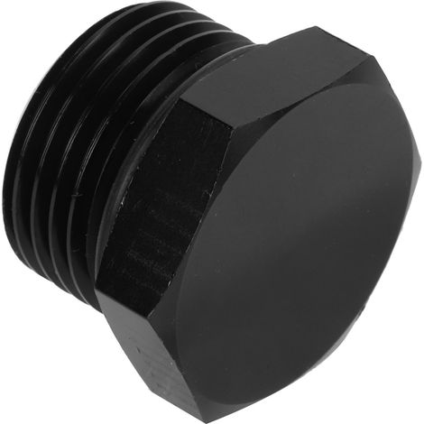 Adaptateur de bouchon d'obturation mâle hexagonal en acier universel 4000 PSI noir pour véhicule AN12 (1/5)