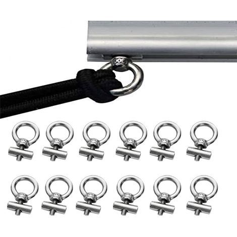 Lot de 12 butées de rail d'auvent - 12 mm x 6 mm - Équipement pour caravane et camping-car (1/5)