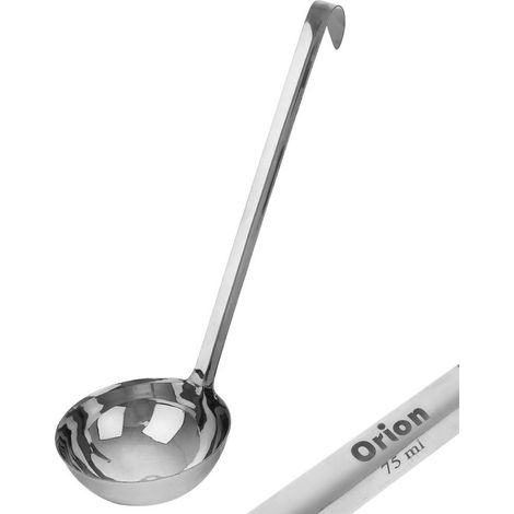 Mestolo da cucina in acciaio inox per versare zuppe e salse, 75 ml (1/2)