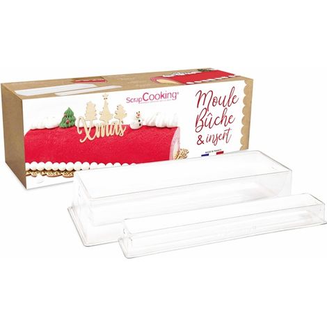 ScrapCooking 1921 - Stampo a Forma di Ceppo, in PVC, 33 x 11,4 x 6,4 cm, Colore: Bianco
