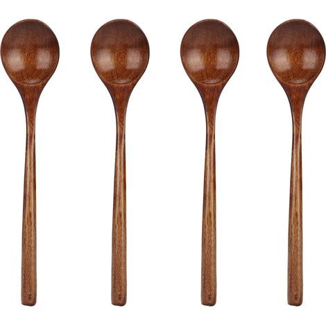 japanische Holzlöffel mit langem Griff und großem Fassungsvermögen zum Servieren von Suppen und zum Kochen (1/5)
