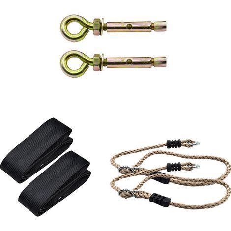 Corde Balançoire Arbre - Réglable 300 kg - Pour Siège Suspendu Hamac Chaise Extérieur Intérieur - 1 Paire (1/5)