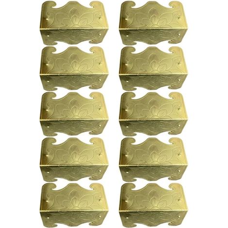 10 équerres décoratives en bronze antique pour pieds de boîtes (1/5)