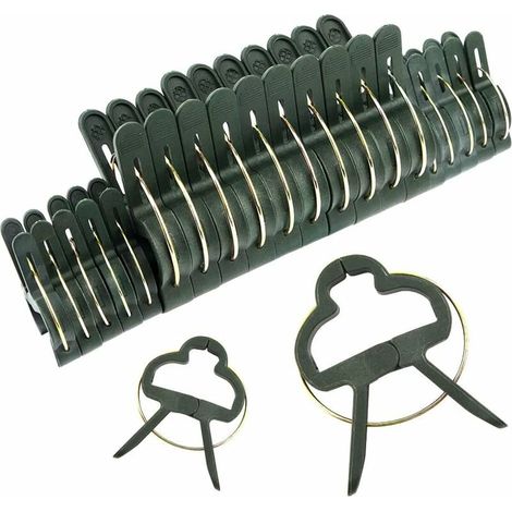 DEESSE SHOP - 60 Pcs Plant Clips Stakes Serre Support Clips pour Soutenir Les Tiges De Vignes Tiges Pour Grandir Debout (1/5)