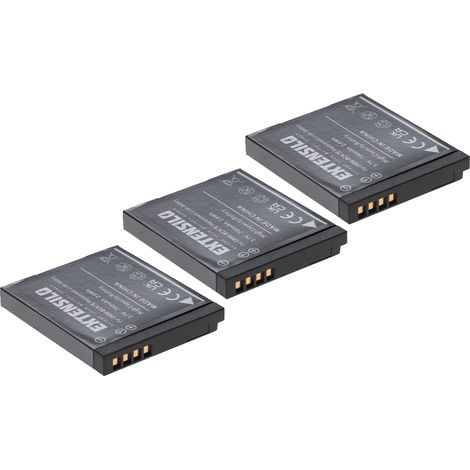 EXTENSILO 3x Akku Ersatz für Panasonic NCA-YN101G, NCA-YN101F, NCA-YN101H, DMW-BCK7PP, DMW-BCK7E, DMW-BCK7 für Kamera (700 mAh, 3,7 V, Li-Ion) (1/4)