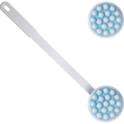 Applicateur De Lotion Pour Le Dos - Manche Allongé 58 Cm - 19 Rouleaux De Massage Rotatifs - Pour Gel Douche Crème Corps Huile Solaire - Lot De 3 Pièces