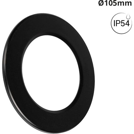 Aro Empotrable Para Downlight BD35 - Negro - IP54